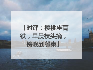 时评：樱桃坐高铁，早晨枝头摘，傍晚到餐桌