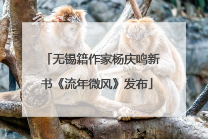 无锡籍作家杨庆鸣新书《流年微风》发布