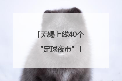 无锡上线40个“足球夜市”