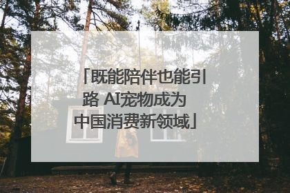 既能陪伴也能引路 AI宠物成为中国消费新领域
