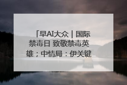 早AI大众｜国际禁毒日 致敬禁毒英雄；中情局：伊关键核设施被摧毁