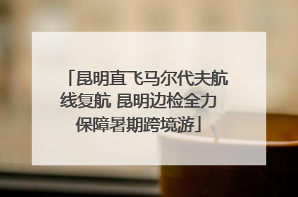 昆明直飞马尔代夫航线复航 昆明边检全力保障暑期跨境游