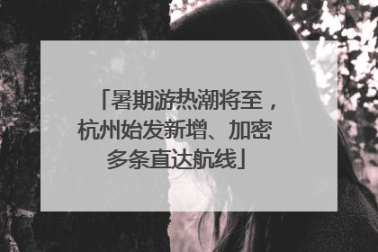 暑期游热潮将至，杭州始发新增、加密多条直达航线