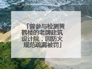 曾参与检测黄鹤楼的老牌建筑设计院，因防火规范疏漏被罚