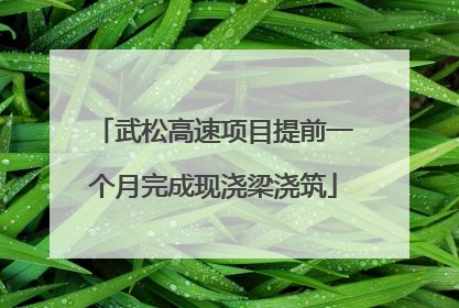 武松高速项目提前一个月完成现浇梁浇筑