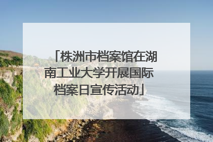 株洲市档案馆在湖南工业大学开展国际档案日宣传活动