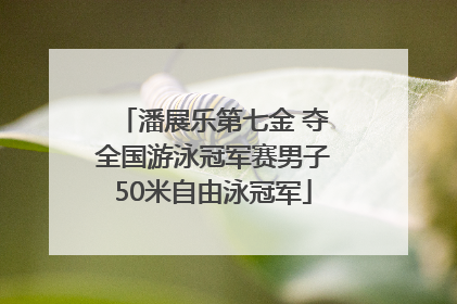 潘展乐第七金 夺全国游泳冠军赛男子50米自由泳冠军