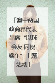 澳中两国政商界代表出席“以球会友·同贺端午”主题活动