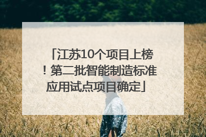 江苏10个项目上榜！第二批智能制造标准应用试点项目确定