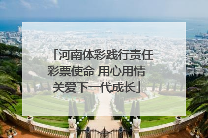河南体彩践行责任彩票使命 用心用情关爱下一代成长