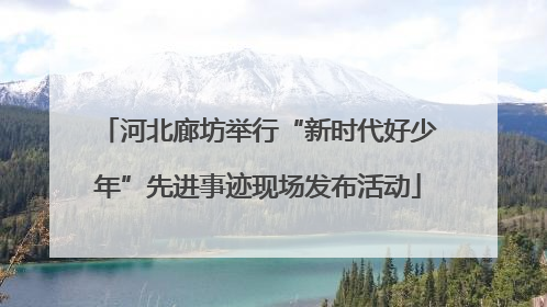 河北廊坊举行“新时代好少年”先进事迹现场发布活动