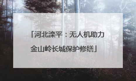 河北滦平：无人机助力金山岭长城保护修缮