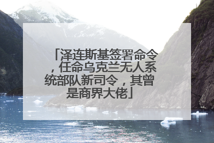 泽连斯基签署命令，任命乌克兰无人系统部队新司令，其曾是商界大佬
