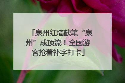 泉州红墙缺笔“泉州”成顶流！全国游客抢着补字打卡