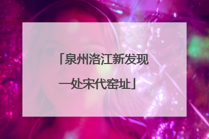 泉州洛江新发现一处宋代窑址