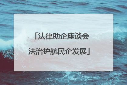 法律助企座谈会 法治护航民企发展