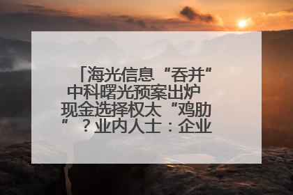 海光信息“吞并”中科曙光预案出炉 现金选择权太“鸡肋”？业内人士：企业不想大量现金流出