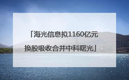海光信息拟1160亿元换股吸收合并中科曙光