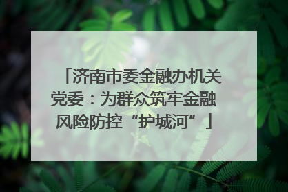 济南市委金融办机关党委：为群众筑牢金融风险防控“护城河”