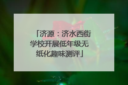 济源：济水西街学校开展低年级无纸化趣味测评
