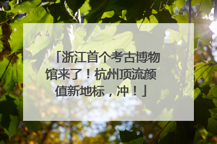 浙江首个考古博物馆来了！杭州顶流颜值新地标，冲！