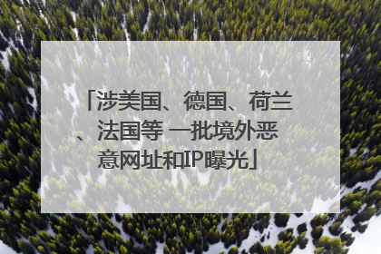 涉美国、德国、荷兰、法国等 一批境外恶意网址和IP曝光