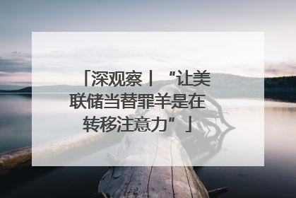 深观察丨“让美联储当替罪羊是在转移注意力”