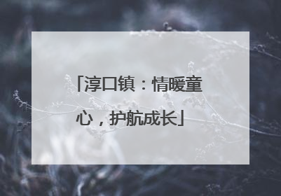 淳口镇：情暖童心，护航成长
