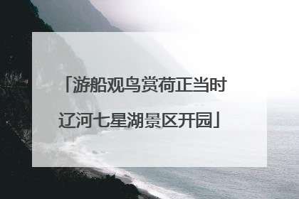 游船观鸟赏荷正当时 辽河七星湖景区开园