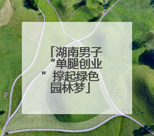 湖南男子“单腿创业”撑起绿色园林梦