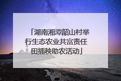 湖南湘潭韶山村举行生态农业共富责任田插秧助农活动