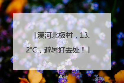 漠河北极村，13.2℃，避暑好去处！
