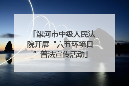 漯河市中级人民法院开展“六五环境日”普法宣传活动