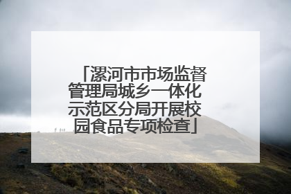 漯河市市场监督管理局城乡一体化示范区分局开展校园食品专项检查