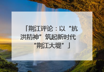 荆江评论：以“抗洪精神”筑起新时代“荆江大堤”