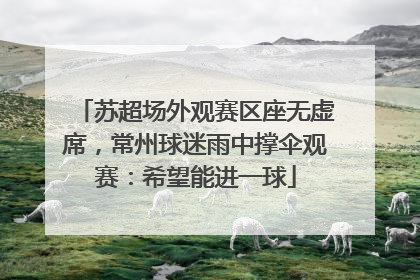 苏超场外观赛区座无虚席，常州球迷雨中撑伞观赛：希望能进一球