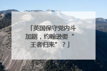 英国保守党内斗加剧，约翰逊要“王者归来”？