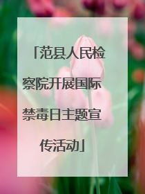 范县人民检察院开展国际禁毒日主题宣传活动
