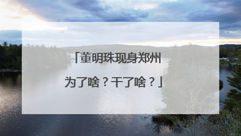 董明珠现身郑州 为了啥？干了啥？