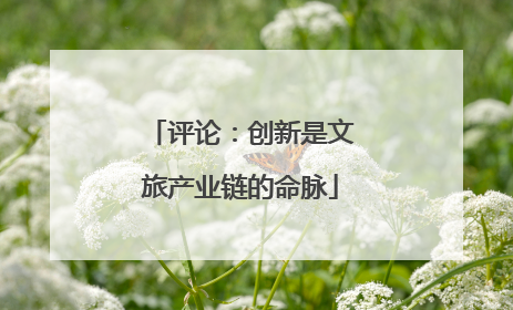 评论：创新是文旅产业链的命脉