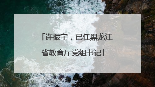 许振宇，已任黑龙江省教育厅党组书记