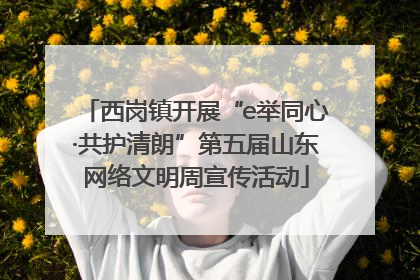 西岗镇开展“e举同心·共护清朗”第五届山东网络文明周宣传活动