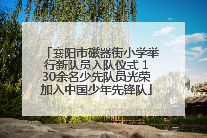襄阳市磁器街小学举行新队员入队仪式 130余名少先队员光荣加入中国少年先锋队