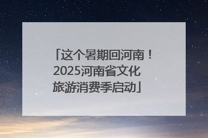 这个暑期回河南！2025河南省文化旅游消费季启动