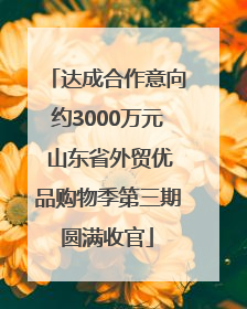 达成合作意向约3000万元 山东省外贸优品购物季第三期圆满收官
