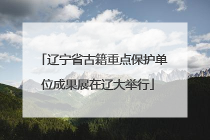 辽宁省古籍重点保护单位成果展在辽大举行
