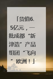 货值6.5亿元，一批成都“新津造”产品组团“飞向”欧洲！