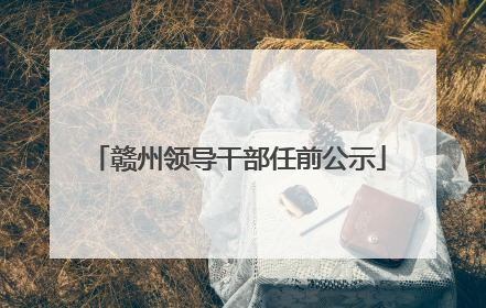 赣州领导干部任前公示