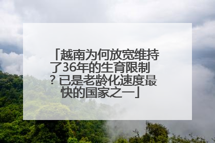 越南为何放宽维持了36年的生育限制？已是老龄化速度最快的国家之一
