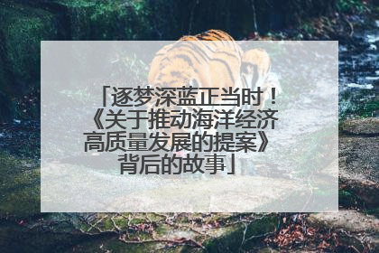 逐梦深蓝正当时！《关于推动海洋经济高质量发展的提案》背后的故事